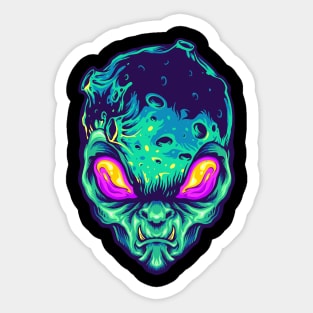 Alien Moon Sticker